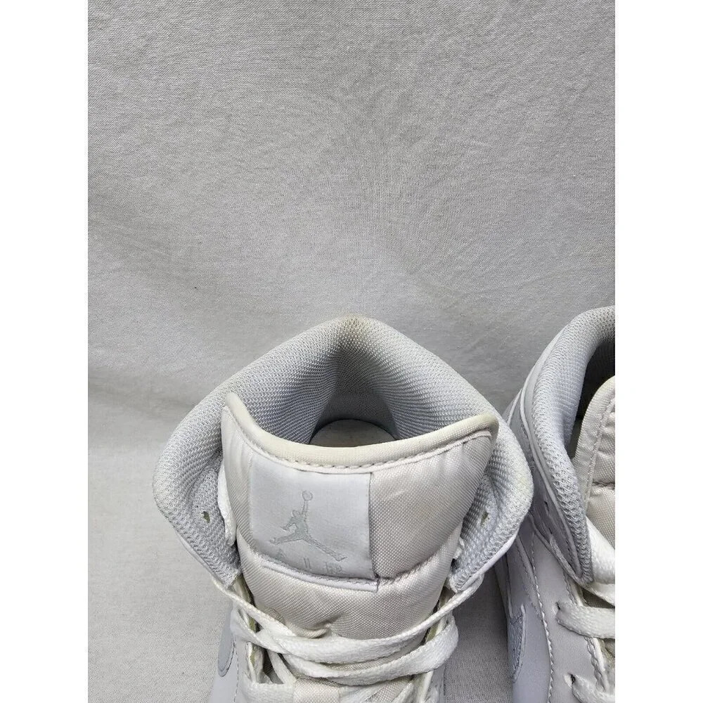 NIKE Jordan 1 high White Pure Platinum High Tops Mens Size 12 554724-108 - Picture 7 of 16